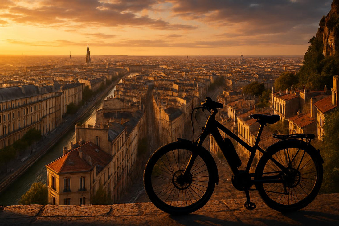 Paris panoramic view from Montmartre showing diverse architecture and cycling opportunities